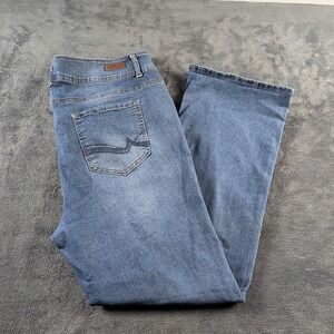 Angels Denim Blue Jeans Womens Stretch Size 6. Curvy Bootcut.